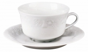 Deshoulierers Blanc de Blanc Teacup + Saucer Mix - 8 Pieces